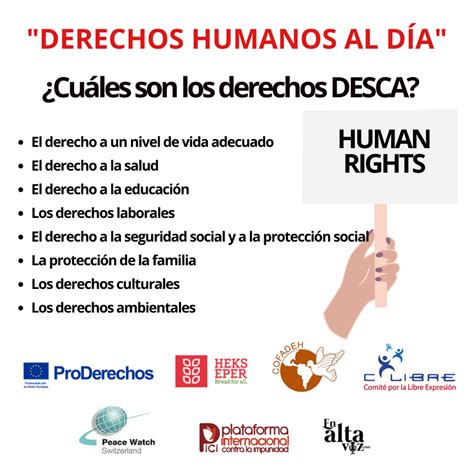 Derechos Humanos Al D A Cu Les Son Los Derechos Desca Diario En