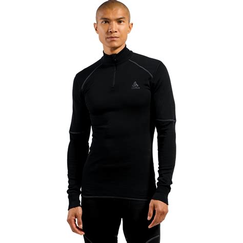 Odlo Active X Warm Half Zip Turtleneck Hemd Met Lange Mouwen Heren Zwart