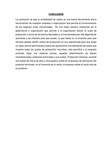 Conclusi N T Conclusi N La Conclusi N Es Que La Contabilidad De