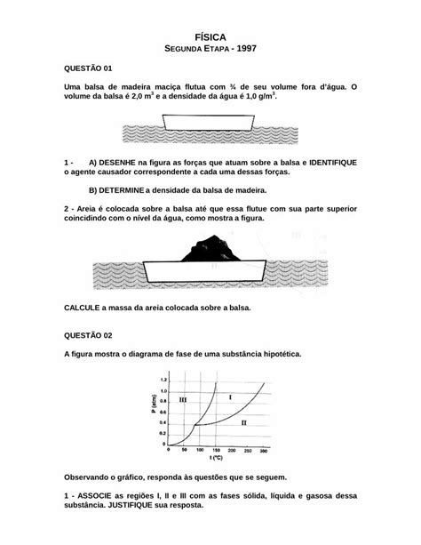 PDF FÍSICA SEGUNDA ETAPA 1997 QUESTÃO 01 ufmg br A figura