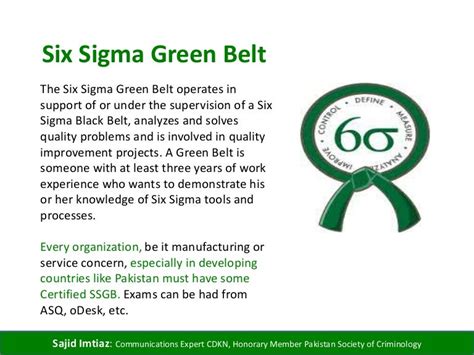 Six Sigma Green Belt