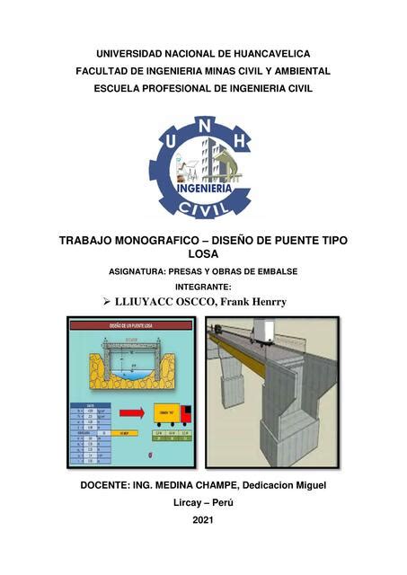 Diseño De Puente Tipo Losa Eslava Jarol Udocz