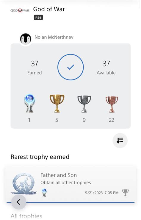 God Of War 4 Very Fun Plat On To The Next Game On My List Rtrophies