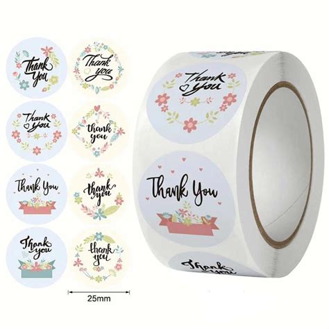 Jual 1 Roll 500pcs Stiker Thankyou Stiker Selamat Menikmati Stiker Halal Stiker Lucu