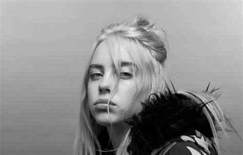 Wallpaper black & white, blonde, singer, singer, black and white, Billie Eilish, Billy Iles ...