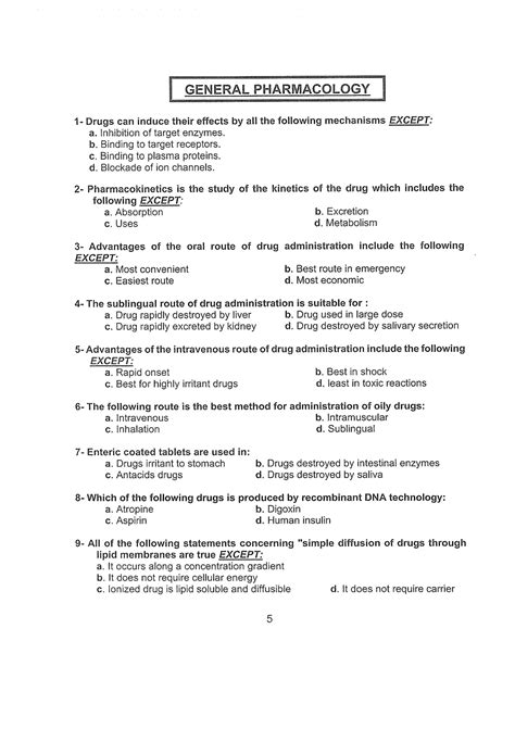 General Pharmacology Mcq Questions With Answers Studocu