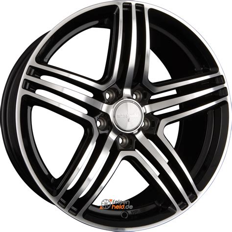 Alufelgen 2drv By Wheelworld Wh12 8 X 18 Et35 Schwarz Hochglanz Poliert