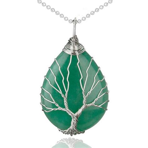 Collar Árbol De La Vida Cuarzo Jade Estuche Luegopago