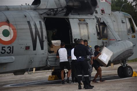 Indian Navy Continues Relief Operations In Cyclone Affected Areas Of