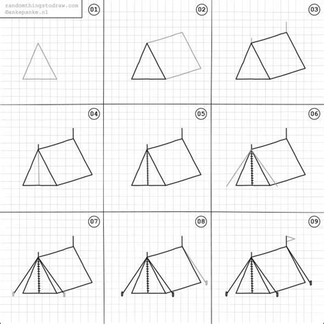 How To Draw A Tent Tent Drawing Easy Drawings Cute Easy Drawings