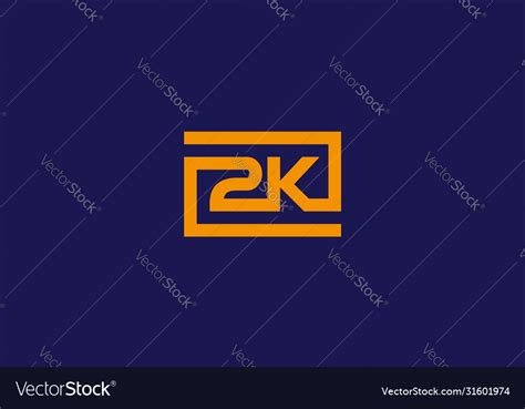 2k logo design abstract icon Royalty Free Vector Image