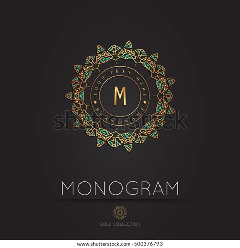 Royal Elegant Linear Abstract Monogram Vector Stock Vector Royalty