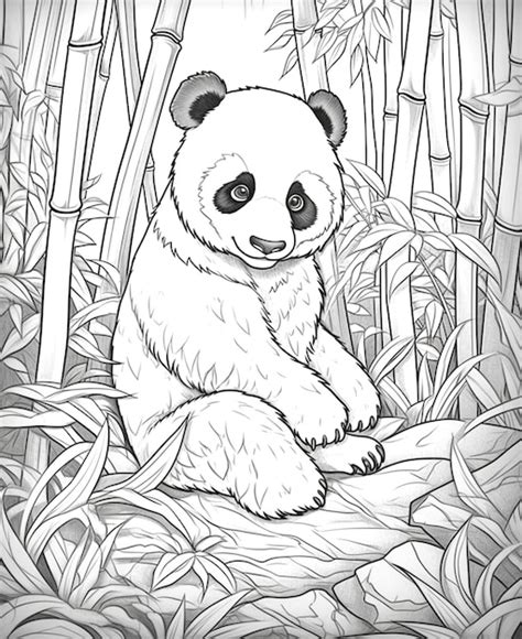 Photos Coloriages Pandas Photos De Haute Qualit Gratuites