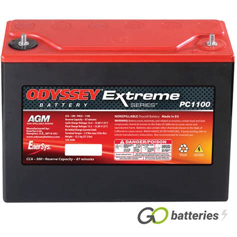 Pc1100 Odyssey Extreme Series Battery 12v 45ah Extreme 40 Ods Agm40e