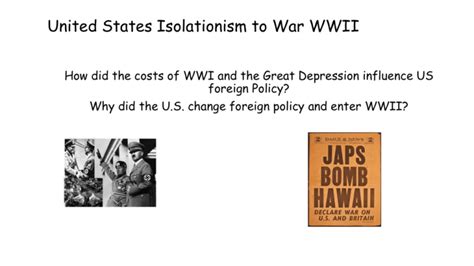 United States Isolationism to War WWII