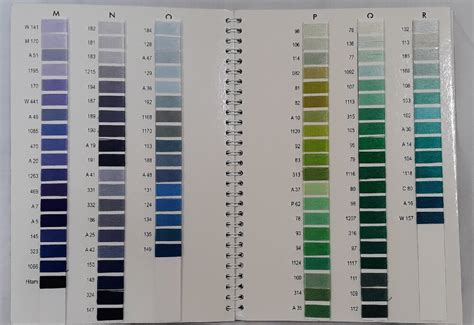 Exquisite Embroidery Thread Color Chart