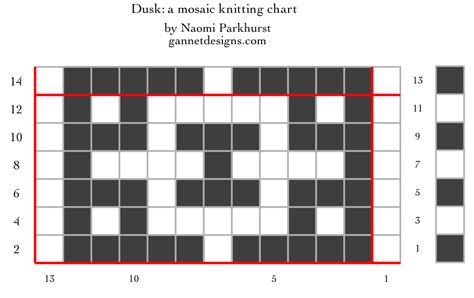 Dusk A Mosaic Knitting Stitch Pattern String Geekery