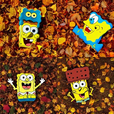 Spongebob Laying In A Pile Of Autumn Leaves Stable Diffusion Openart