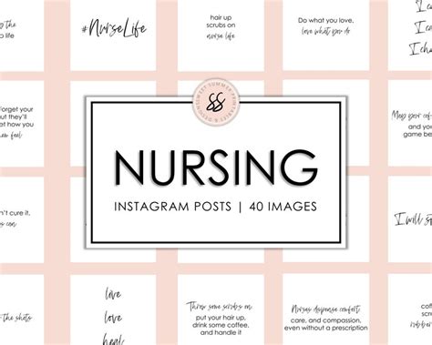 40 Nursing Instagram Posts Nurse Quotes Social Media Posts | Etsy