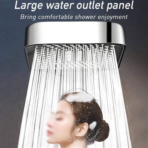 Bath High Pressure Shower Head 3 Mode Large Chrome Handset Heads Water