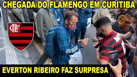 Chegada Do Flamengo Em Curitiba Everton Ribeiro Surpreende A Torcida