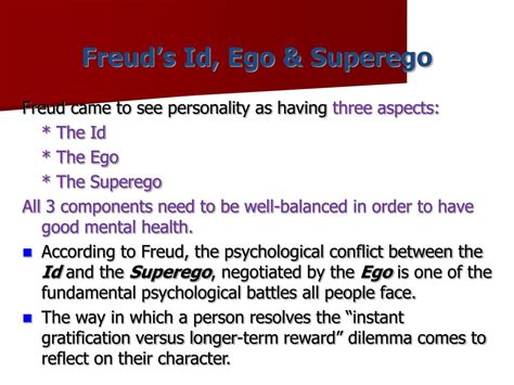 PPT - Freud’s Id, Ego & Superego PowerPoint Presentation, free download ...