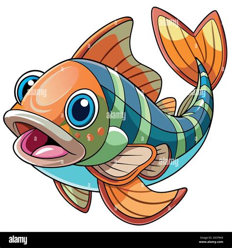 Brook Trout Fish Runs Vector Kawaii Ai Generated Image Clipart