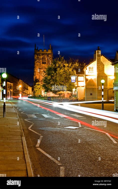 Homes Chapel High Street At Night Holmes Chapel Cheshire England Uk