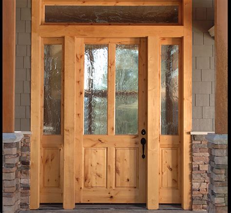 Knotty Alder 2 Lite Craftsman Entry Door With Sidelites Ex 1347 Ksr Door And Mill Comany