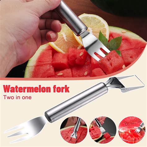 Apepal Home Decor 2 In 1 Watermelon Fork Slicers Watermelon Cutter