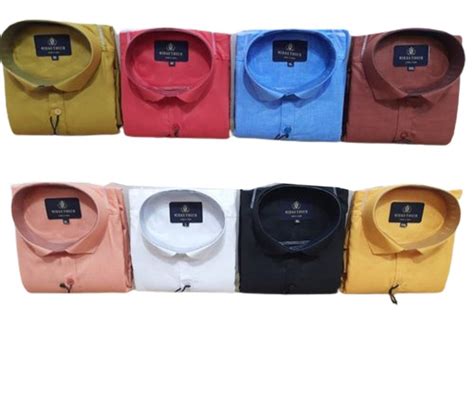 Collar Neck Men S Plain Formal Cotton Shirts Handwash At Rs 285 In