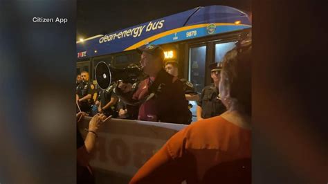 10 Protesters Arrested For Blocking Bus Carrying Asylum Seekers In New