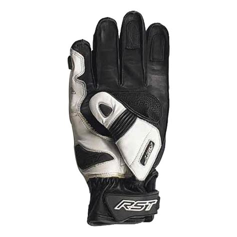 Gants cuir RST Tractech Evo 4 Short blanc noir Équipement route sur