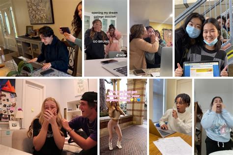 Photo Collage Of Social Media Posts From Newly Admitted UCLA Freshmen