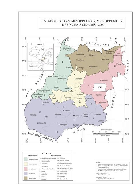 PDF ESTADO DE GOIÁS MESORREGIÕES MICRORREGIÕES E Mapa