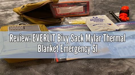 Review Everlit Bivy Sack Mylar Thermal Blanket Emergency Sleeping Bag