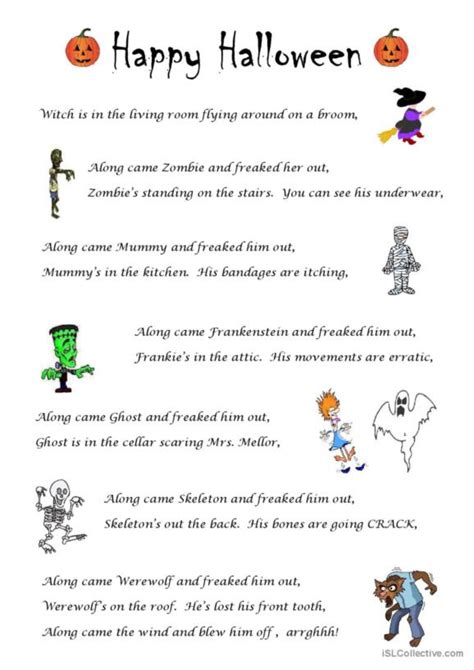 23 Halloween, Song and nursery rhyme activity, Listening Com…