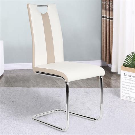 Chaises De Salle Manger En Cuir Simili Lot De Style