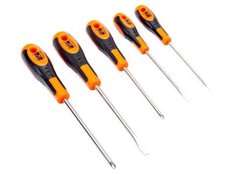 Bahco Slotted Phillips Screwdriver Set With Rubber Grip Pcs