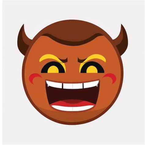 Premium AI Image | expressive emoticon face demon emoji