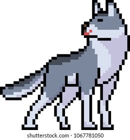 Pixel Art Wolf Photos, Images & Pictures | Shutterstock