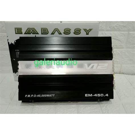 Jual Power EMBASSY EM 450 Mosfet 4 Channel Tenaga Badak Embassy 450