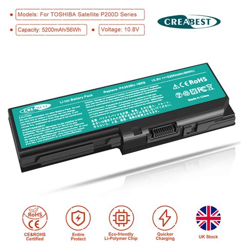 Pa U Brs Pa U Bas Battery For Toshiba Satellite L D L P