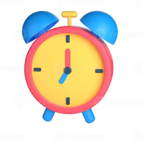 3D Alarm Clock For School And Education Concept Object On A