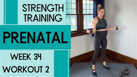 Prenatal Strength Training Workout UPPER BODY Week 34 Day 2 YouTube