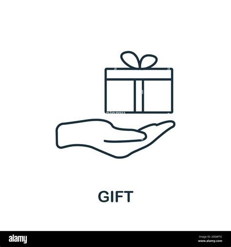 Gift Icon Line Style Element From Loyalty Program Collection Thin