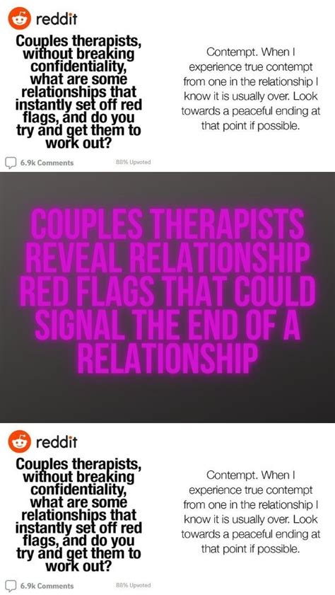 Couples Therapists Reveal Relationship Red Flags That Could Signal The End Of A Relationship