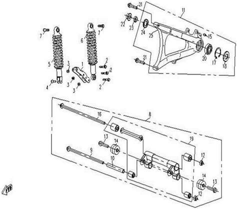 Cfmoto F Rear Suspension Comp Sherco