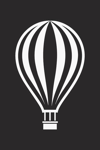 Premium Vector Minimalistic Monochromatic Featuring A Hot Air Balloon