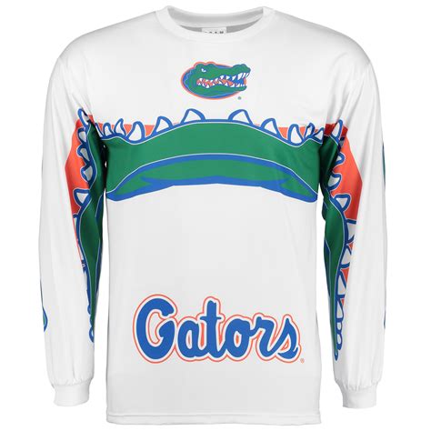 Florida Gators Chomp Long Sleeve T Shirt White Florida Gators T Shirt